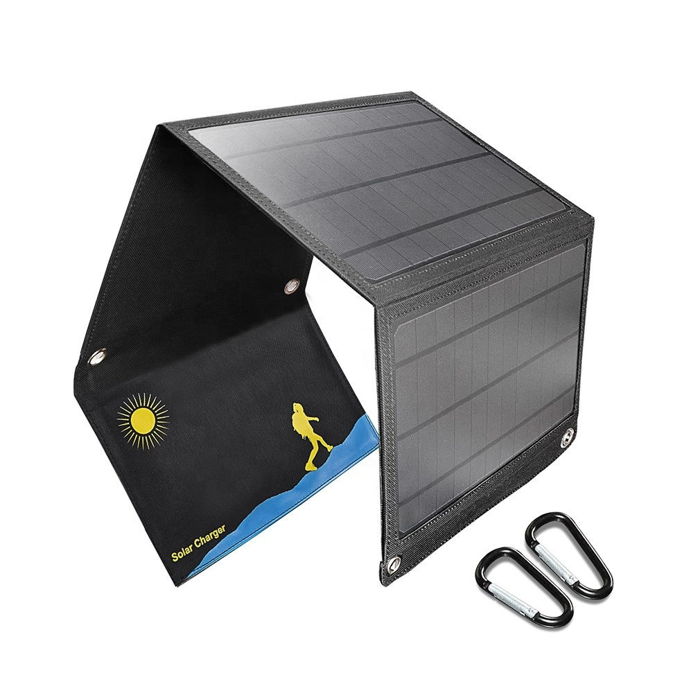 Mono Crystalline Foldable Solar Panel Charger for USB Mobile Phones and Power Banks