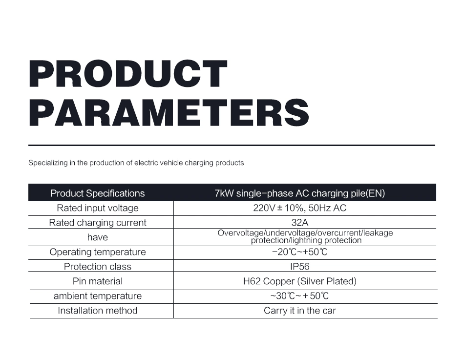 IP65 Waterproof Smart APP 1 Phase 3 Phase Type 2 Plug 32A 7.4kw 22kw DC AC EV Charger Type 2 Wallbox